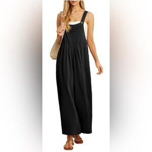 Cueply Overalls Jumpsuits Casual Loose Adjustable Straps Wide Leg with Pockets